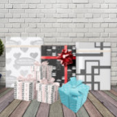 赤い矢印の鹿のクマと雲のパターン 薄葉紙