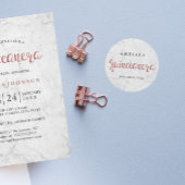 大理石風 ローズゴールドのキンセアニエラ お礼カード サンキューカード