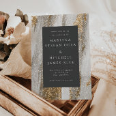 ラグジュアリーマーブル絵を描金ゴールドストローク金ゴールド白 名刺