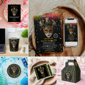 マルディグラスマスク21歳の誕生日パーティー 招待状