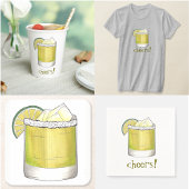 マルガリータカクテル21歳の誕生日バチェロレッテ インビテーションポストカード