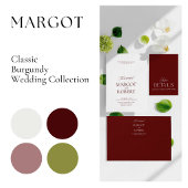 Elegant Burgundy Wedding Backdrops Banner タペストリー