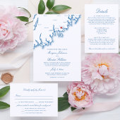 Mattapoisett MA Map Elegant Navy Blue Wedding セーブザデート