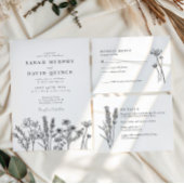 Elegant Wildflower Boho Wedding RSVP Card