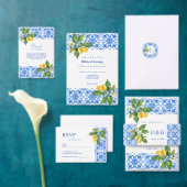 レパーソナライズされた地中海のモ結婚ンスの青 コースター (この独立クリエイターのコレクションをカスタマイズ。)