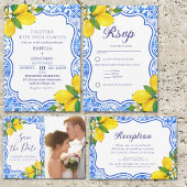 Meditterranean Wedding with italian Tiles 出欠カード