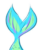 人魚の泡立つTシャツ Tシャツ