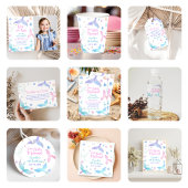 マーメイド6th誕生日ガールスプラッシュスプラッシュパーティー 招待状