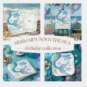 Mermaid Under the Sea Birthday スタンダードカクテルナプキン