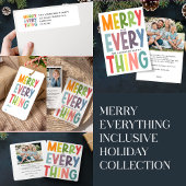 Colorful Merry Everything Inclusive Photo message シーズンカード