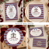 Carousel Bow Christmas Party Invitation 招待状