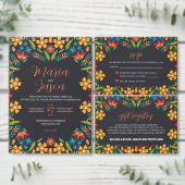 メキシカラフルコフローラ結婚の花 プログラム (この独立クリエイターのコレクションをカスタマイズ。)