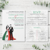 メキシコカップルRSVPカード 出欠カード (この独立クリエイターのコレクションをカスタマイズ。)