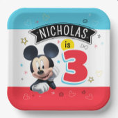 Mickey Mouse Fun Birthday  Round sticker ラウンドシール