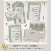 ミッドセンチュリーモダンレトロ結婚ズ・オリーブグリーン・ドリンク 台座サイン