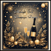 Midnight Gold Champagne Dream Return Address Label ラベル