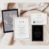 シックミニマルな |フォトウェディング日付を保存 ポストカード