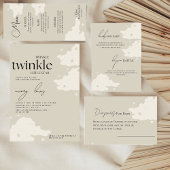 そのベビーソング素朴のミニマル赤ちゃんシャワーのガムの名前 招待状