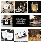 Elegant Script Sixtieth Birthday Celebration スクエアシール