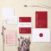 ロマンミニマルクレッド&ホワモダンイ結婚ツ 招待状 (この独立クリエイターのコレクションをカスタマイズ。)