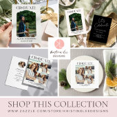 Black Graduation Party Modern Backdrop with Name タペストリー