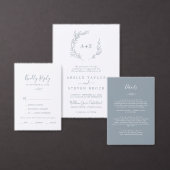 リーフミニマルダスティブルーウェルカムレター&旅程 (この独立クリエイターのコレクションをカスタマイズ。)