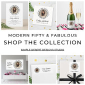 モダン ミニマル 50歳 そして ファビュラス 50歳の誕生日 招待状