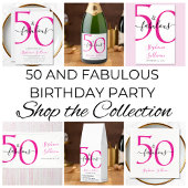 Fifty and Fabulous Script 50th Birthday Party 招待状