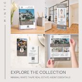 Real Estate Broker Custom Logo Photo QR Code 名刺