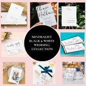 シンプル白黒エレガントブライダルシャワーありがとう ラウンドシール