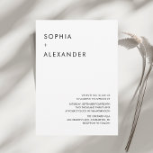 ミニマリストの白黒結婚の座席表 ポスター