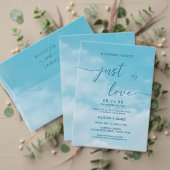 Minimalist Blue Sky Just Love Casual Save the Date (この独立クリエイターのコレクションをカスタマイズ。テスト)