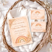 Minimalist Boho Rainbow Baby Shower スタンダードカクテルナプキン