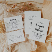 ミニマフォーマルリスト結婚の感謝ポストカード 案内ポストカード