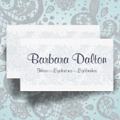 ミニマルエレガントリストホワイトレースコール名刺 名刺