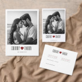 ミニマルハート結婚式招待状 招待状 (この独立クリエイターのコレクションをカスタマイズ。)