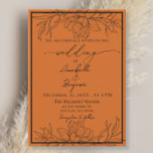 ミニマモダンリストテラコッタ結婚フローラのリターン ラベル