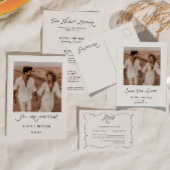 Minimalist Script Wedding Table Number 台座サイン