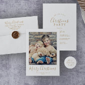 ミニマル金ゴールドハッピーホリデーズ差出人住所 ラベル