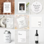 ミニマリスト基本白エレガントな結婚式ありがとう フェイバーボックス