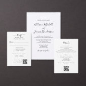 Script QR Code Modern Wedding 出欠カード (この独立クリエイターのコレクションをカスタマイズ。)