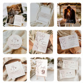 ミニマルモダン主義のエレガントな結婚式の写真 サンキューカード