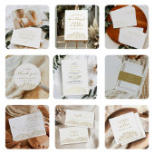 エレガントパーソナライズされたモダン写真結婚の サンキューカード