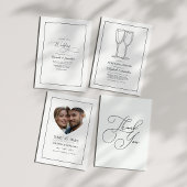 Classic Minimalist Black and White Wedding 招待状