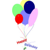 Colorful Happy Birthday Balloons bunting banner バンティングフラッグ