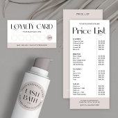 Friend SerifのフォントモダンサロンとスパTaupeを参照 紹介カード