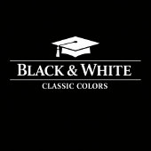 モダン ブラック&ホワイト 2026年卒業式招待状 招待状