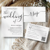 Elegant Black & White The Wedding Of 招待状ベリーバンド