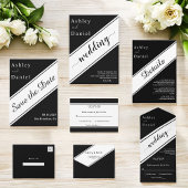 白エレガントモダン書の結婚書 招待状