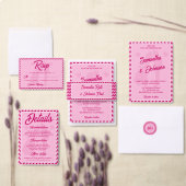 Modern Blush Pink Chevron Stripe Wedding 紙コップ (この独立クリエイターのコレクションをカスタマイズ。)